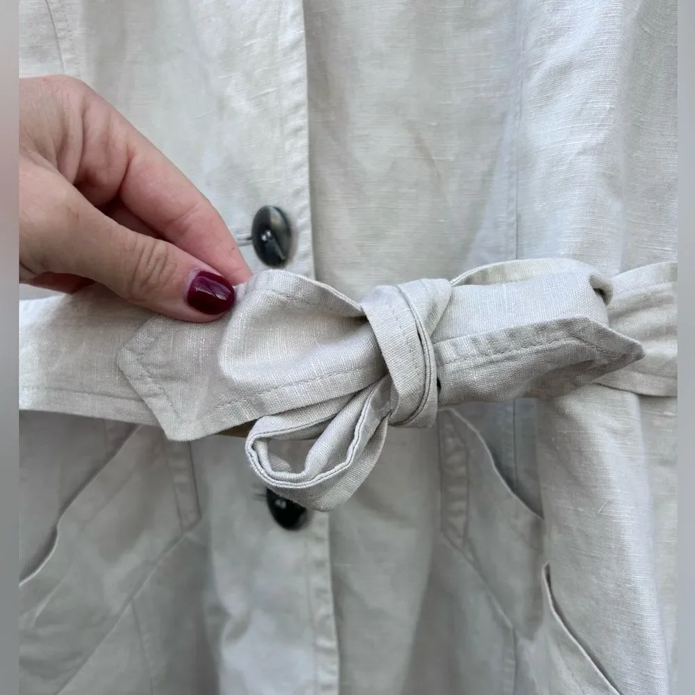 Jones New York Linen Cotton Trench Jacket